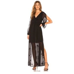 Black beaded Chaser dress w/ stars